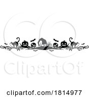 Silhouetted Halloween Witchy Banner Clipart