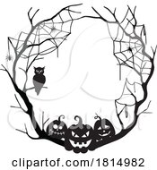 Poster, Art Print Of Silhouetted Halloween Frame Clipart