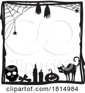 Poster, Art Print Of Halloween Border Silhouette Clipart