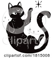 Poster, Art Print Of Magical Black Cat Halloween Clipart