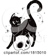 Poster, Art Print Of Magical Black Cat Halloween Clipart