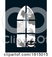 Poster, Art Print Of Halloween Ghosts In A Window Clipart