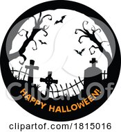 Poster, Art Print Of Silhouetted Halloween Frame Clipart