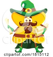 Halloween Wizard Multiplication Math Mascot Clipart by Vector Tradition SM