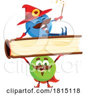 Halloween Wizard Division Math Mascots Clipart