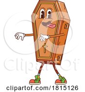 Halloween Coffin Mascot Clipart