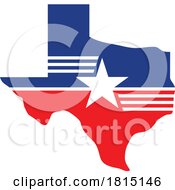 08/24/2024 - State Of Texas USA Map And Patriotic Design With Star And Stripes