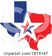 08/24/2024 - State Of Texas USA Map And Patriotic Design With Star