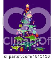 Poster, Art Print Of Dinosaur Christmas Tree Clipart