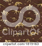 Poster, Art Print Of Dinosaur Skeleton Background Clipart