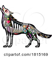 Mexican Day Of The Dead Sugar Skull Dog Skeleton Clipart