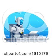 Robot Using A Typewriter by Vector Tradition SM