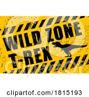 Warning Sign For Trex Zone Clipart