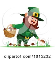 Gnome Gathering Mushrooms Clipart by Vector Tradition SM