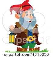 Gnome With A Lantern Clipart by Vector Tradition SM