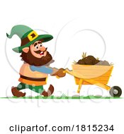 Gnome With Soil In A Wheelbarrow Clipart by Vector Tradition SM