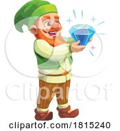 Gnome Holding A Diamond Clipart by Vector Tradition SM