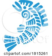 Fish In Aztec Mayan Totem Style Clipart