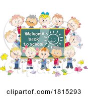 Poster, Art Print Of Cartoon Children Going Back To School Clipart