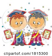 Poster, Art Print Of Cartoon School Children Graduating Pre School Clipart