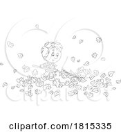 Boy Raking Leaves Clipart