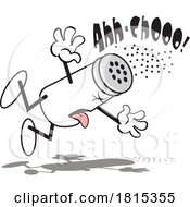 Sneezing Pepper Shaker Mascot Clipart