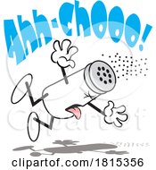 Sneezing Pepper Shaker Mascot Clipart