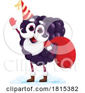 Christmas Blackberry Mascot Clipart