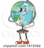 Desk Globe Mascot Clipart