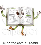 Retro Cartoon Geometry Book Mascot Clipart