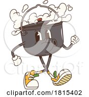 Steaming Pot Mascot Clipart