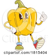 Yellow Bell Pepper Mascot Clipart