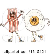 Bacon And Egg Mascots Clipart