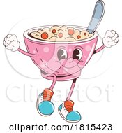 Retro Cartoon Oatmeal Mascot Clipart