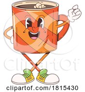 Retro Cartoon Coffee Mascot Clipart