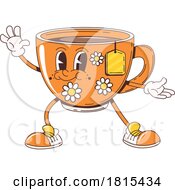 Retro Cartoon Tea Cup Mascot Clipart