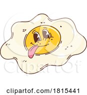 Retro Cartoon Sunny Side Up Egg Mascot Clipart