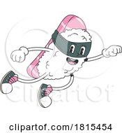 Retro Cartoon Sushi Character Clipart