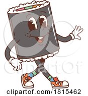 Retro Cartoon Sushi Character Clipart