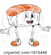 Retro Cartoon Sushi Character Clipart