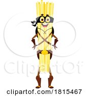 Spaghetti Pasta Bandit Mascot Clipart