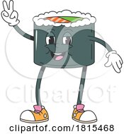 Retro Cartoon Sushi Character Clipart