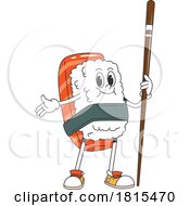 Retro Cartoon Sushi Character Clipart