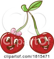 Retro Cartoon Cherries Mascot Clipart