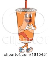 Retro Cartoon Fountain Soda Mascot Clipart