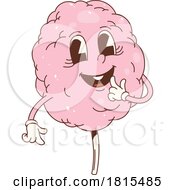 Retro Cartoon Cotton Candy Mascot Clipart