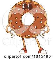 Retro Cartoon Donut Mascot Clipart