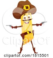 Penne Pasta Cowboy Mascot Clipart