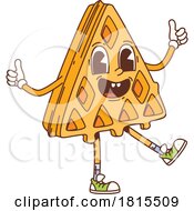 Retro Cartoon Waffle Mascot Clipart