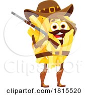 Fettuccine Pasta Cowboy Mascot Clipart by Vector Tradition SM